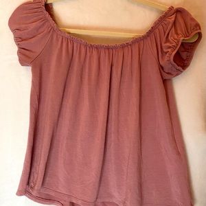 Coral colored off shoulder